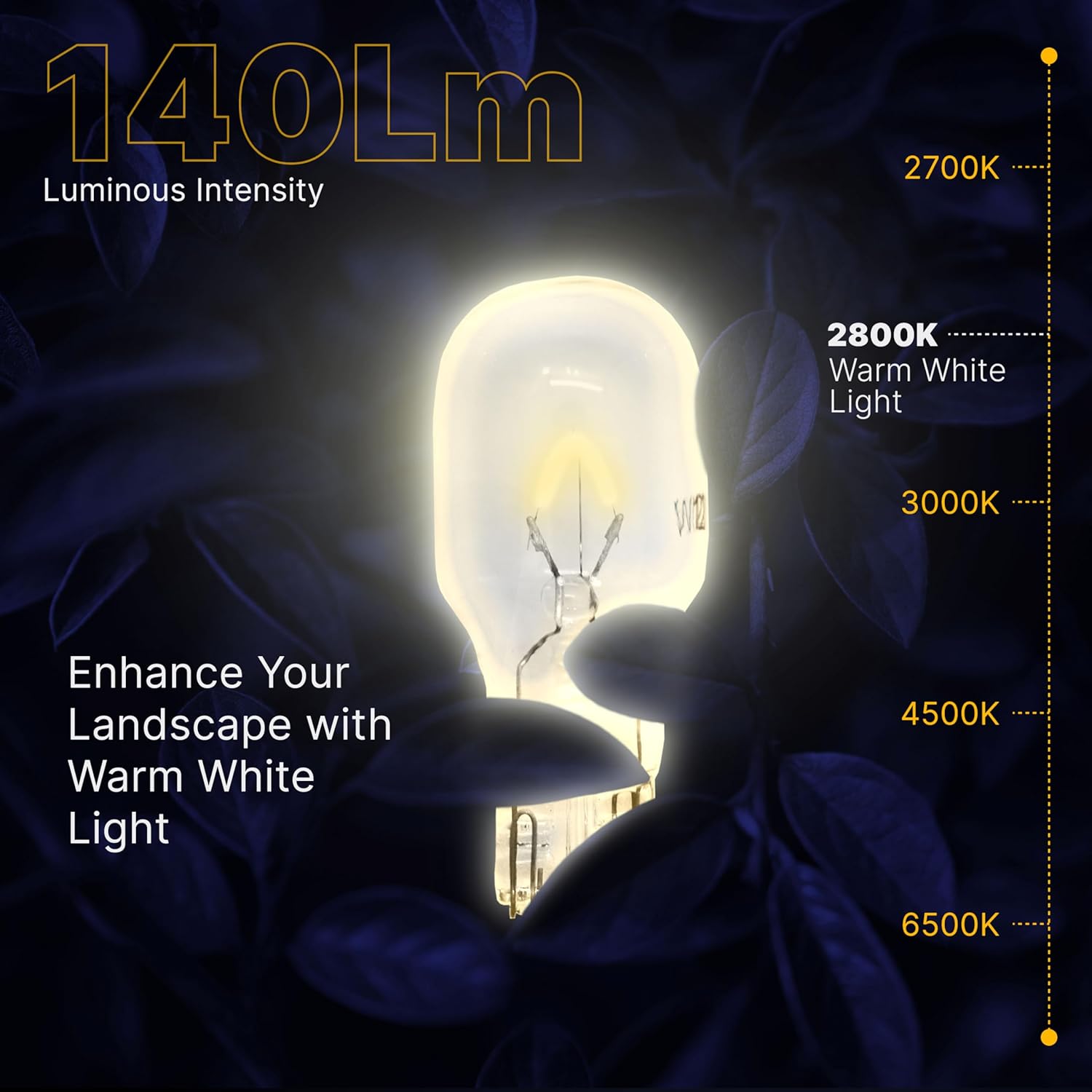 Diximus Landscape Low Voltage - 12 Volt 11W - T5 Wedge Bulbs - Compatible with Malibu Lights - Garden - Deck Light Bulbs - Yard Bulbs - 10 Pack (Clear, 10)