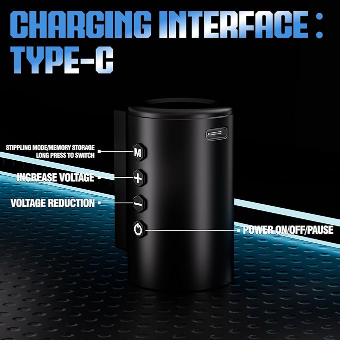 Kit Máquina Tatuar Pen Rotativa NEDPAIN Ajustable 2400mAh miniatura 5