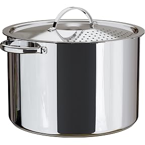 Tramontina Stainless Steel Pasta Strainer Insert for Pot, Basket compatible with 8-Quart Stock Pot