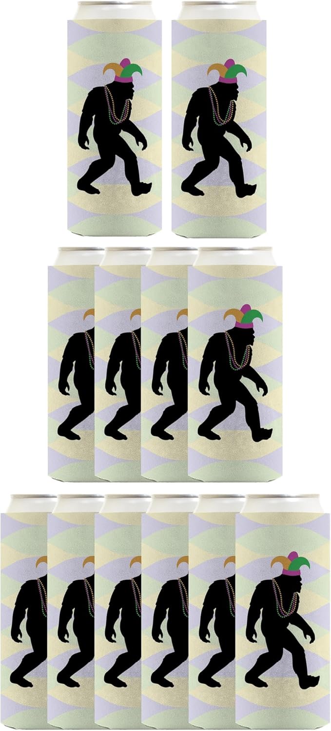 Mardi Gras Accessories Mardi Gras Sasquatch 12-Pack Ultra Slim Can Thermocoolers