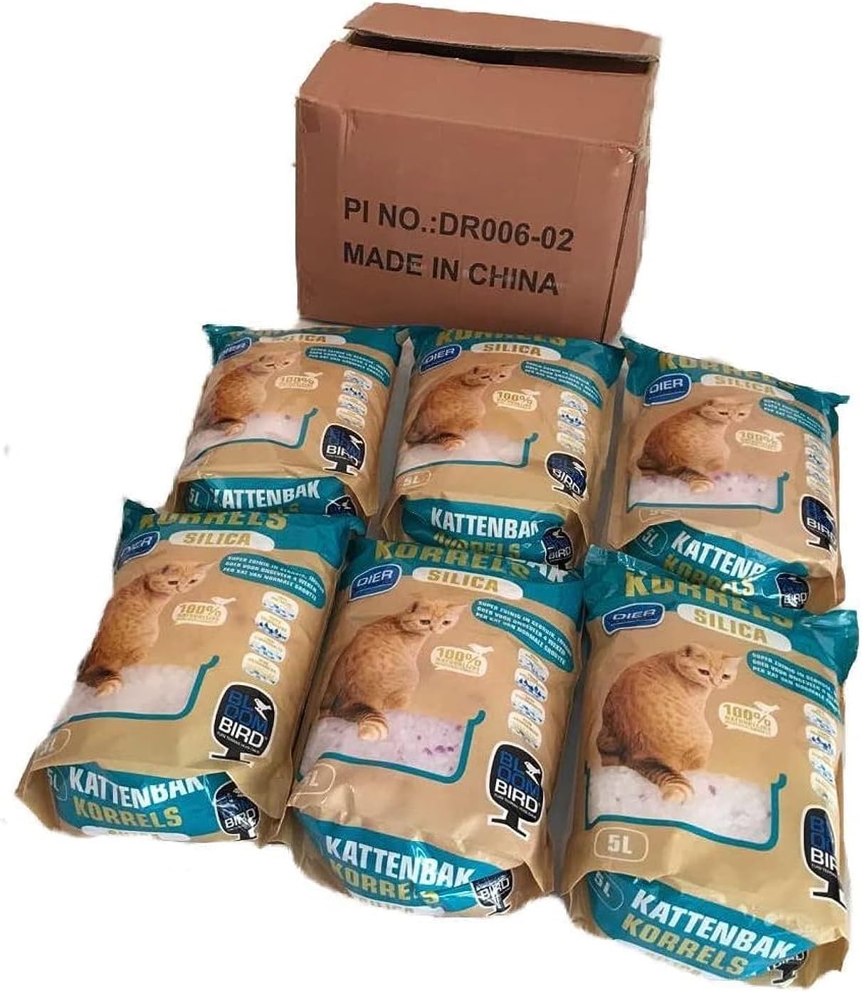 Silica Lavender Scented Crystal Cat Litter- 5L - Pack of 6