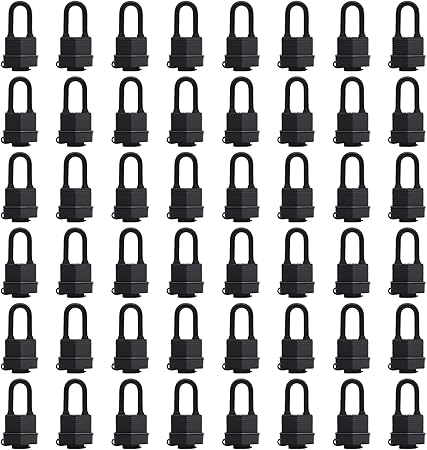 FIGODE® Lock KA#4241, Waterproof Padlocks Keyed Alike for Outdoor use, Covered Heavy Duty Laminated Steel Lock, 1-9/16 Inch. Wide, Long Padlock, Pack of 48