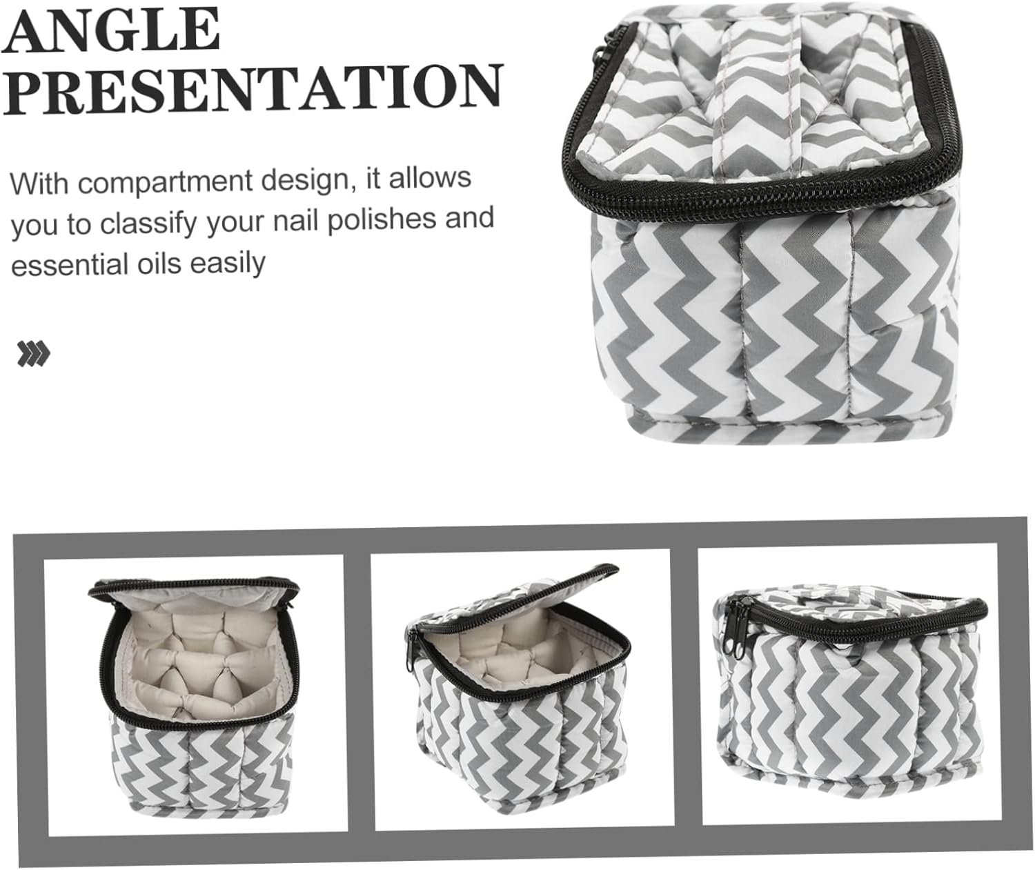 DOITOOL Pcs Nail Varnish Storage Case Compartment Nail Supplies Organizer Bag for Travel