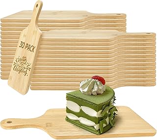 30 Pcs Cutting Boards with Handle 11" x 5" Wood Chopping Board Bulk Charcuterie
