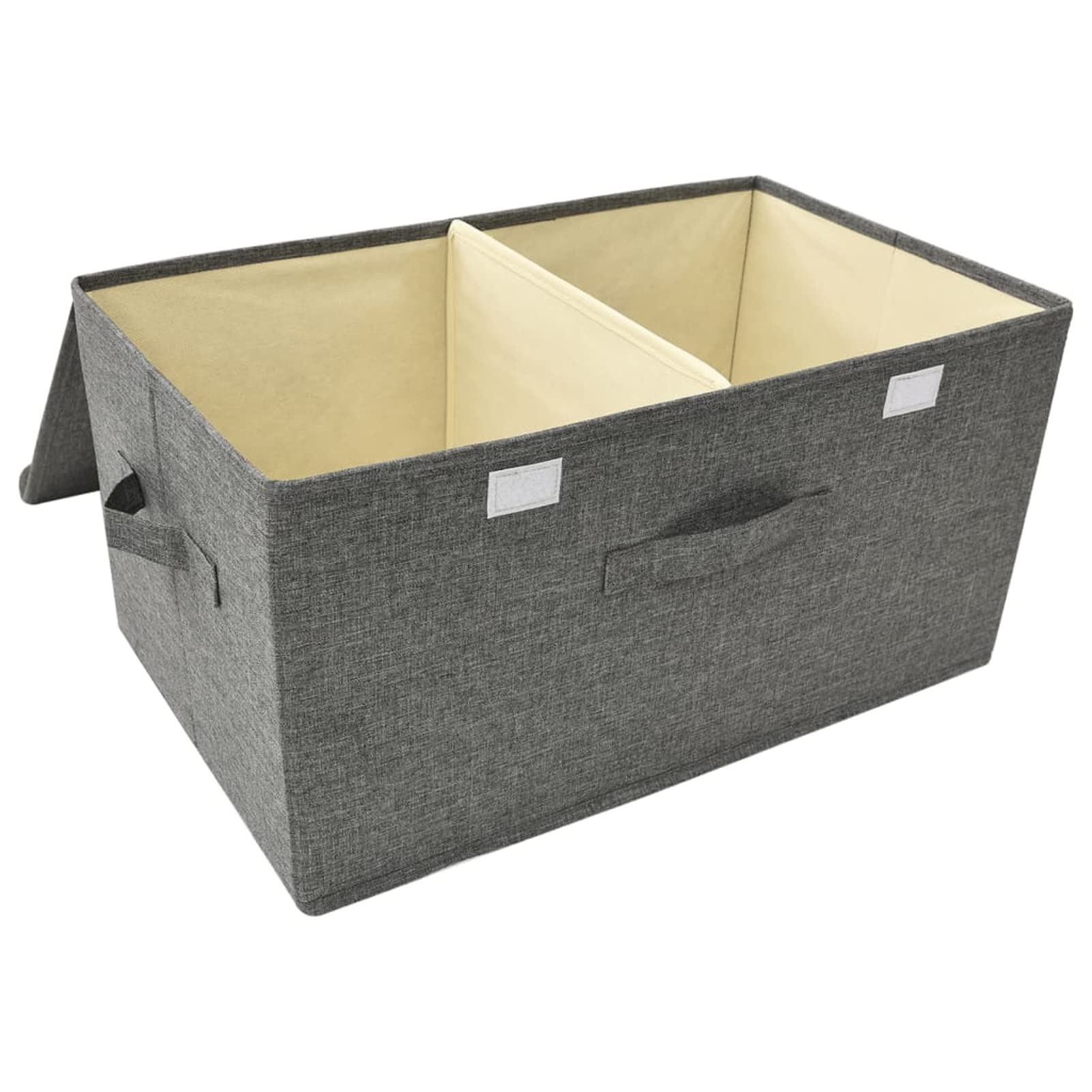 ZEYUAN Aufbewahrungsboxen 2 STK Spielzeugkiste, Aufbewahrungskiste, Kleideraufbewahrung, Kleideraufbewahrung & Organisation, Stoff 50x30x25 cm Anthrazit