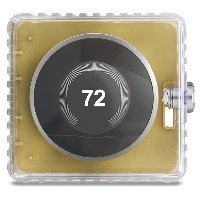 BISupply AC Thermostat Cover with Lock, AC Thermostat Lock Box Cover Thermostat Guard with