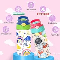 Vista 5 de Vaso de sublimación para niños a granel, paquete de 6 vasos de sublimación de acero inoxidable de 12 onzas en blanco, vaso aislado de doble pared