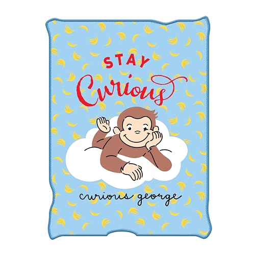 Silver Buffalo Curious George, Fleece Throw Blanket, 45x60in | Soft and Cozy, 185 GSM