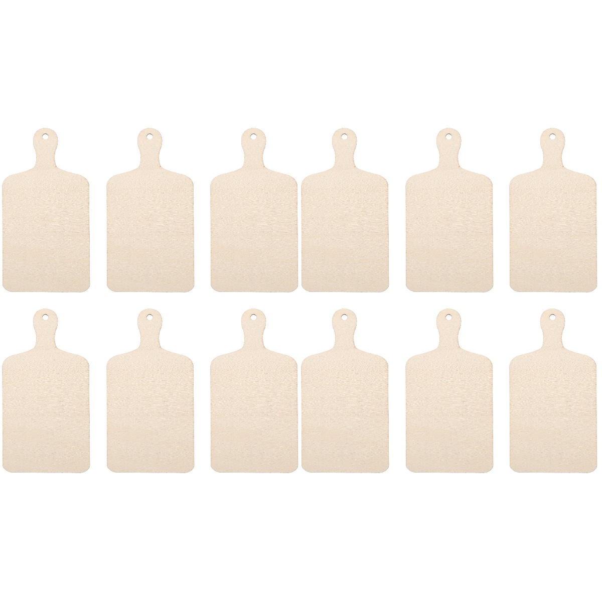 Tabla de cortar mini de madera con mango, pack 12 unidades miniatura 7