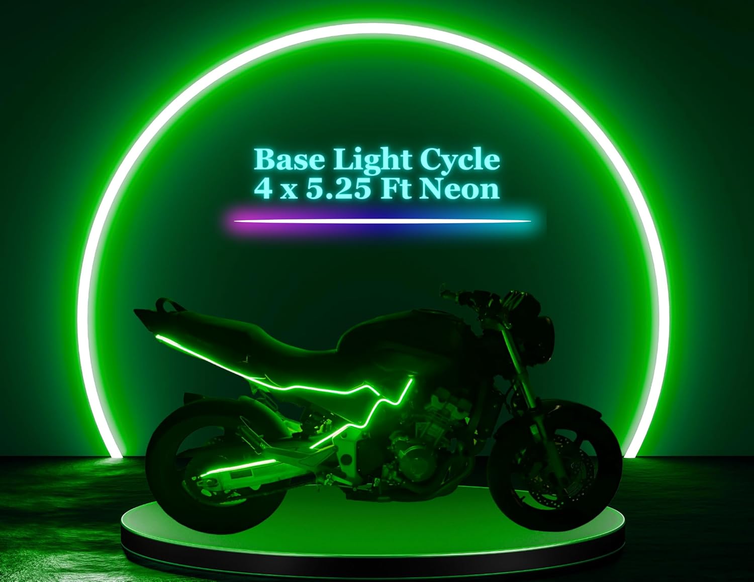 Light Cycle Kit, Tron Motorcycle Lighting Kit. Underglow, Neon Kit, LED Kit, Motorcycle Accessory and Accent, RGB Waterproof LED Neon,w/Remote&Disconnect,Bluetooth App (Base Kit)