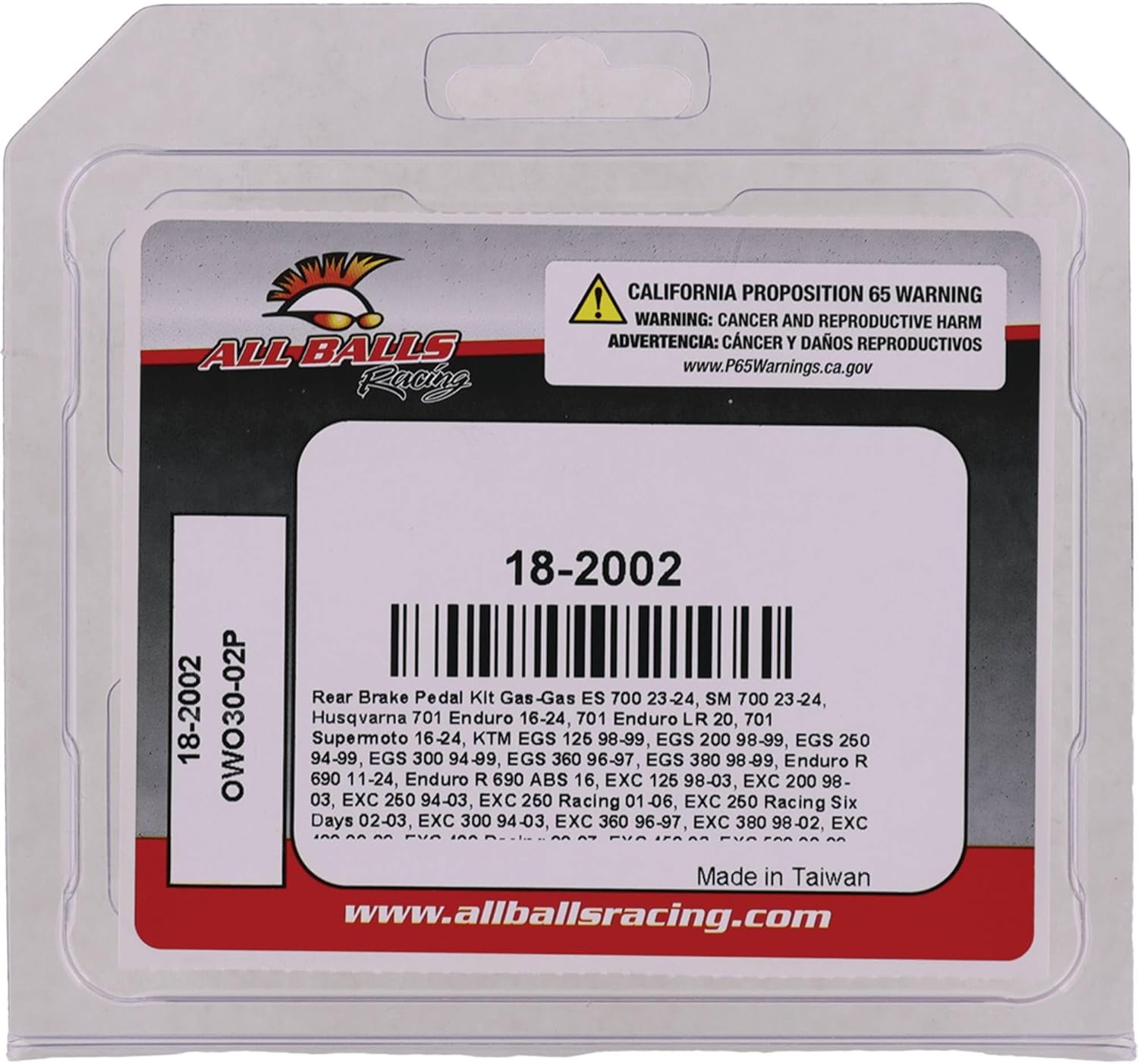 All Balls 18-2002 Rear Brake Pedal Kit