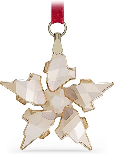 SWAROVSKI adorno festivo y pequeño de Navidad, Edición Anual 2021, cristal de color champán