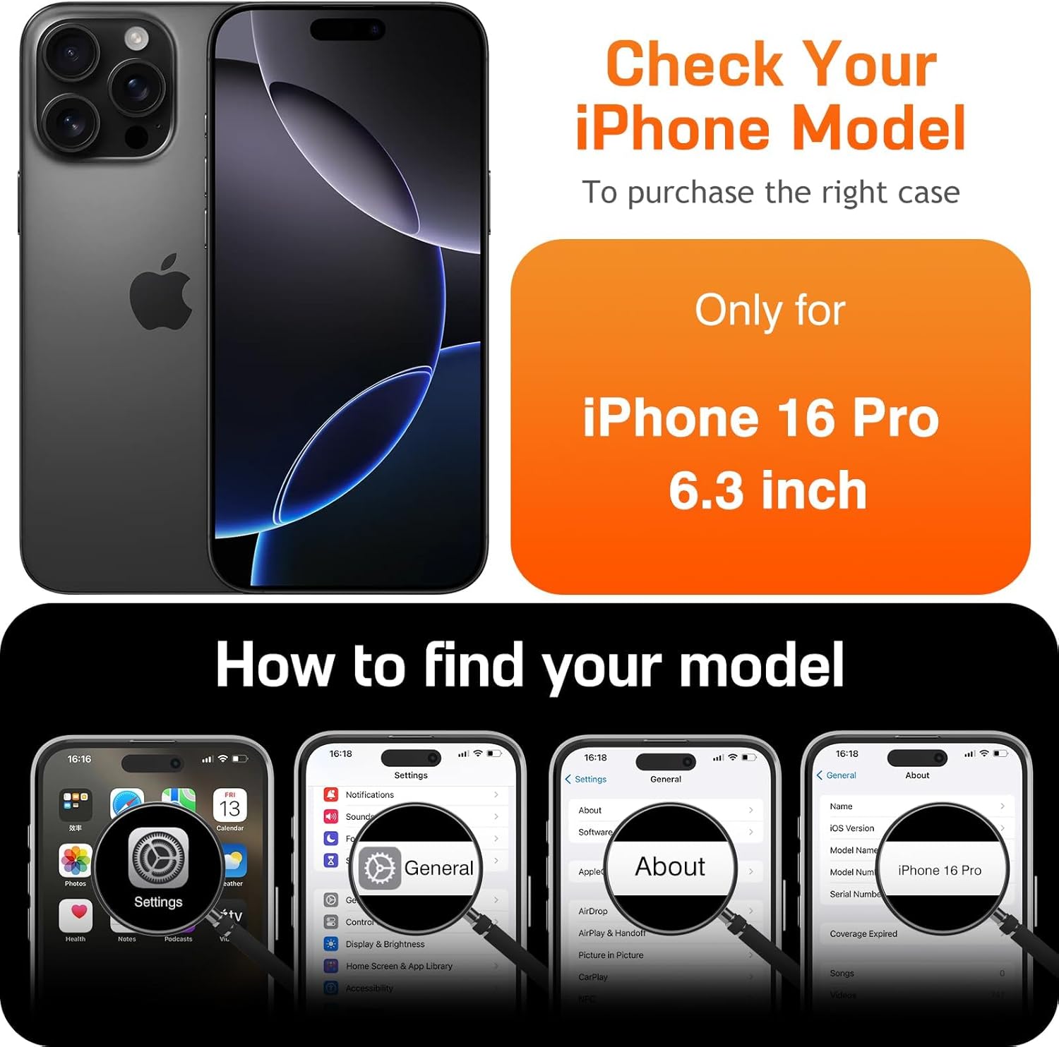 LOHASIC for iPhone 16 Pro Leather Case Compatible with MagSafe, Classic Slim Luxury PU Soft Non-Slip Grip Shockproof Bumper Full Body Protective Cover Phone Cases for iPhone 16 Pro 6.3" 2024 - Brown - Image 2