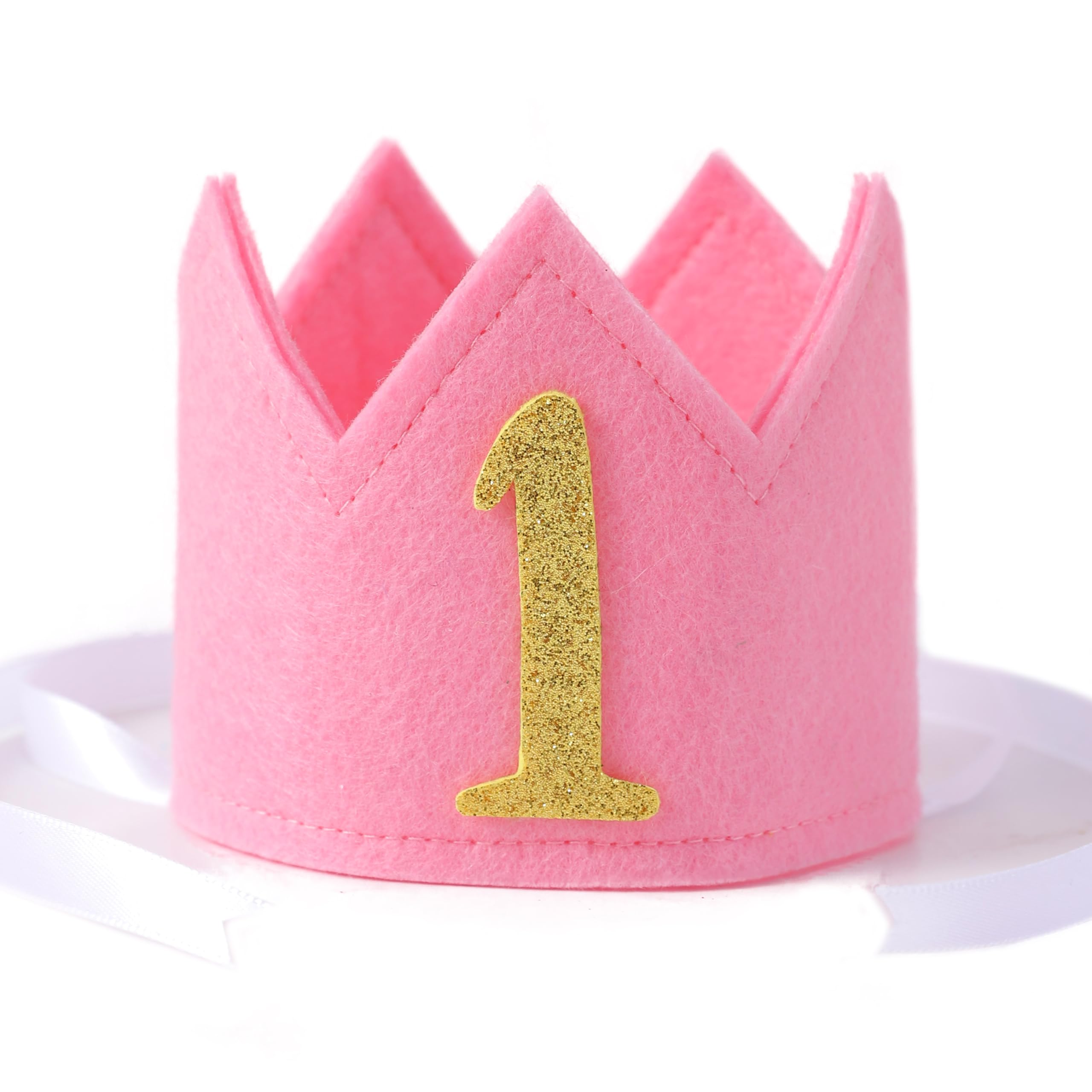 Chapeau 1er anniversaire animal couronne de fête chiot et chaton ajustable