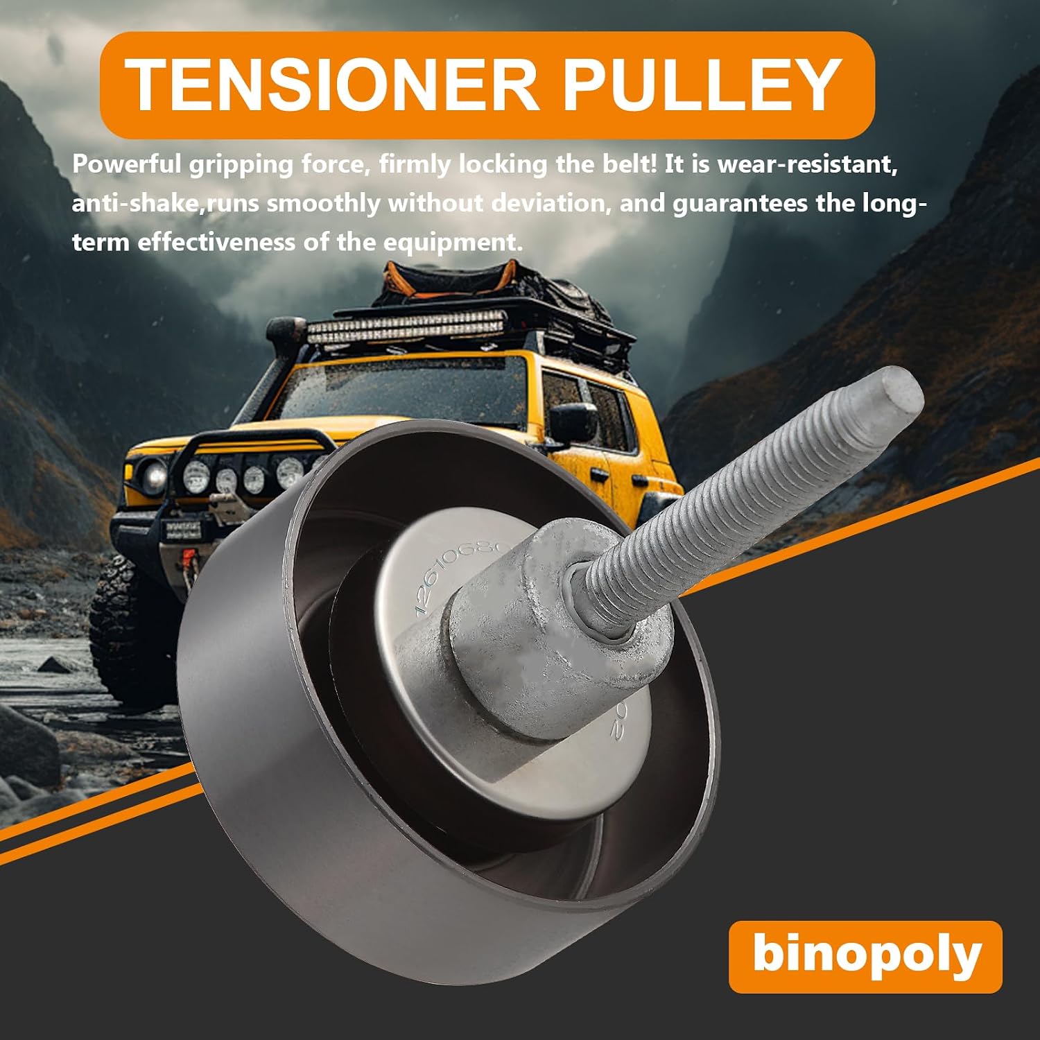 binopoly 36110 Belt Tensioner/Idler Pulley for 2005-2022 Buick Allure/Lacrosse/Enclave Cadillac XTS/SRX Chevry Impala/Malibu/Traverse GMC Acadia/Terrain Pontiac G6 Saab 9-5 OE#89131 12610680 12571794