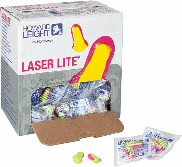 Howard Leight by Honeywell Laser Lite High Visibility Disposable Foam Earplugs, 200-Pairs (LL-1) by Howard Leight