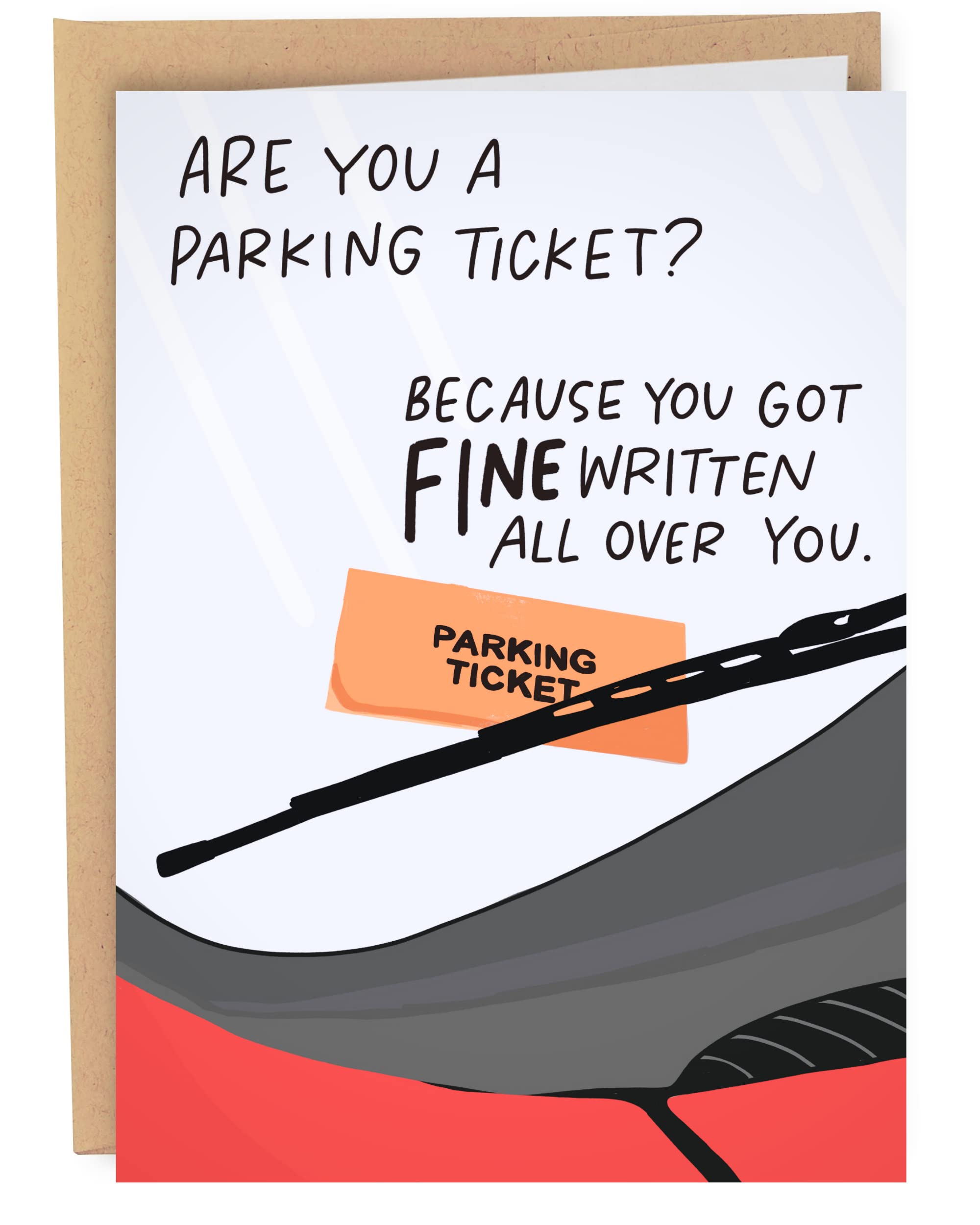 Amazon.com : Sleazy Greetings Funny Birthday Anniversary Valentine's Day  Card | Are You A Parking Ticket Pickup Line | Naughty Card For Husband  Boyfriend Wife Girlfriend : Office Products