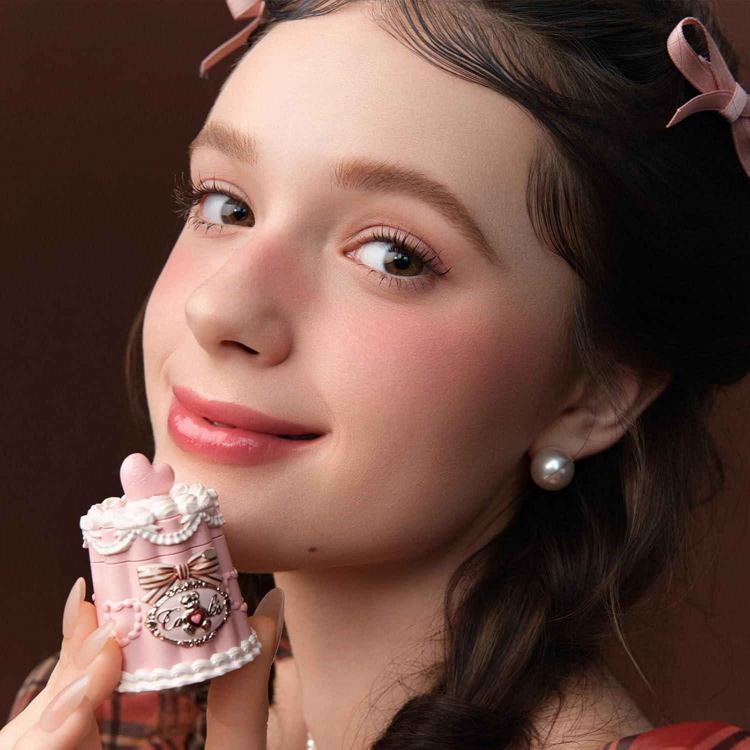 Flower Knows The Sweetie Bear Coating Lip Jelly,Soft Moisturizing Tinted Lip Gloss with Botanicals,Lightweight Non-Sticky Pink Lips Plumper,Cruelty-Free,0.18 oz(JE05 Tiered Dress) - Image 5