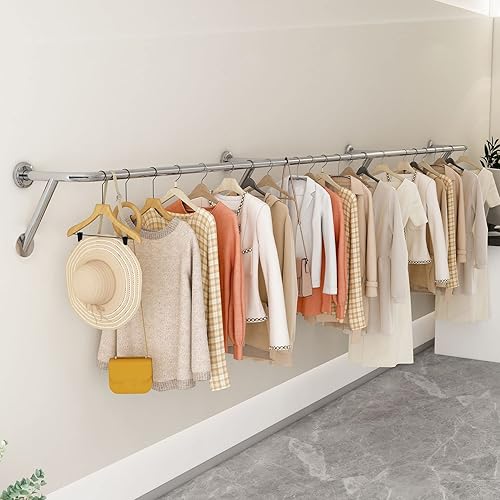 Soporte de exhibición de la tienda de ropa de acero inoxidable Perchero de ropa, Barra de ropa simple moderna al por menor Percheros de oro,