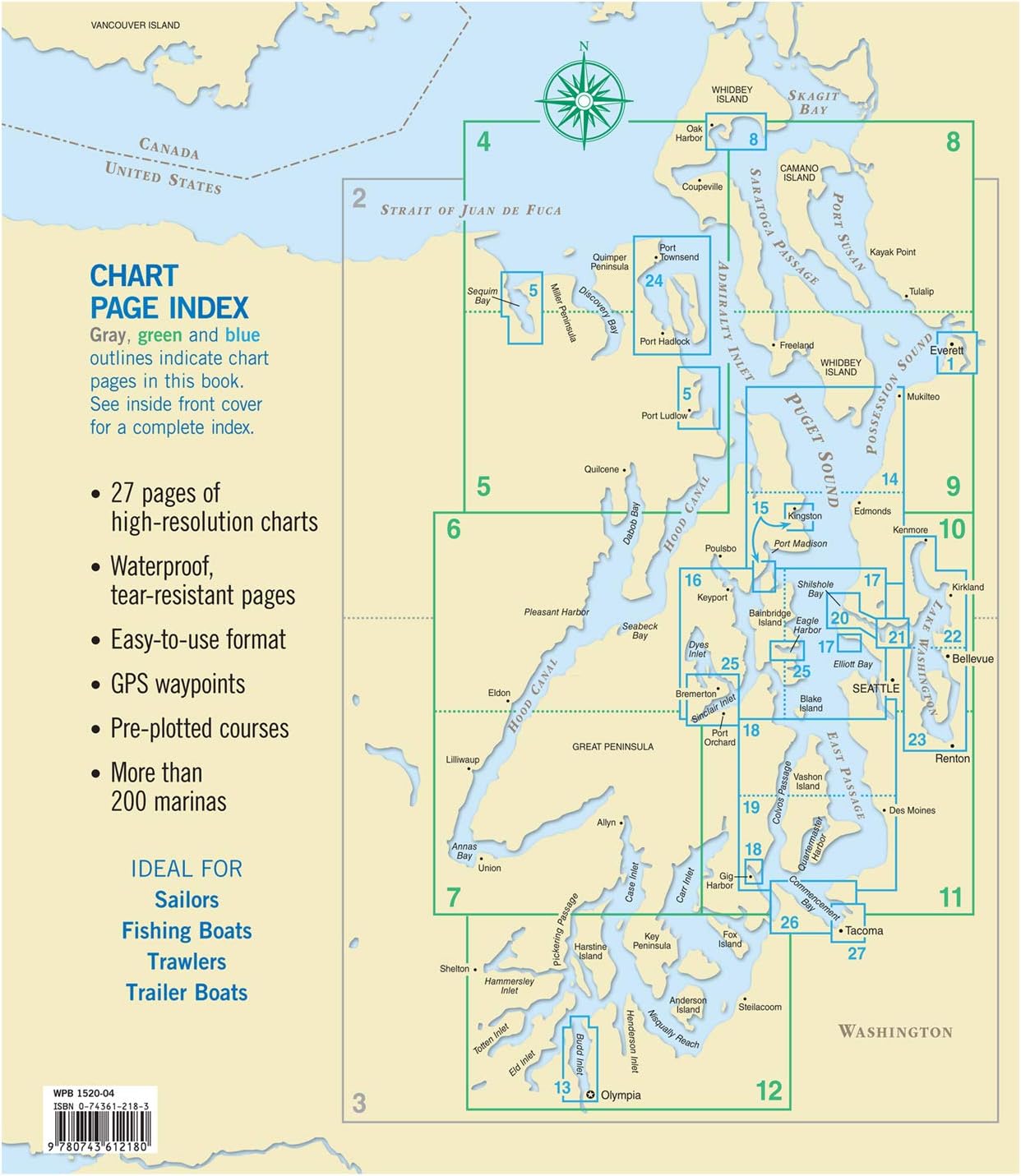 Puget Sound MAPTECH&reg; Waterproof Chartbook 4th Edition