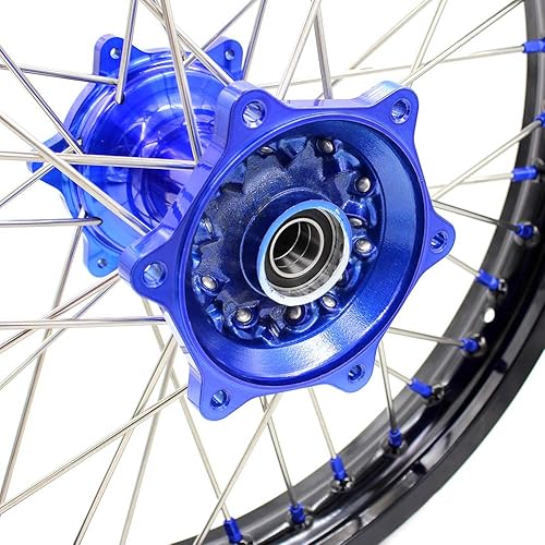 Miniatura 7 de KKE Llantas 21-19 MX Cast Ruedas para Yamaha Cast YZ125YZ250 99-24 YZ250FYZ450F 03-24 MX Ruedas Bujes pintados
