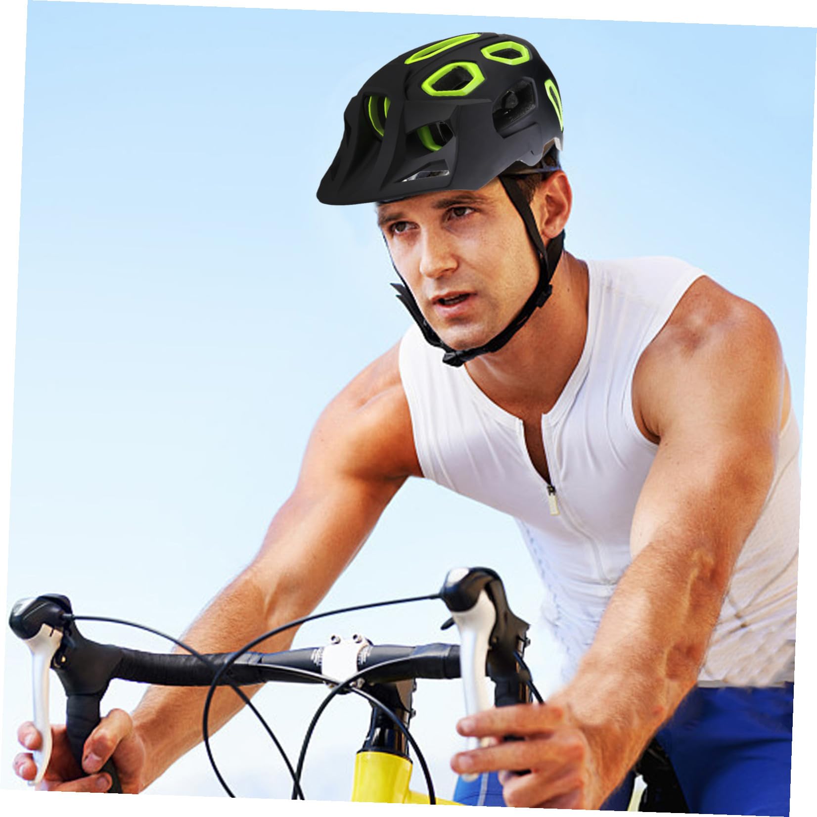 Casque de VTT Noir en PC Réglable pour Homme et Femme