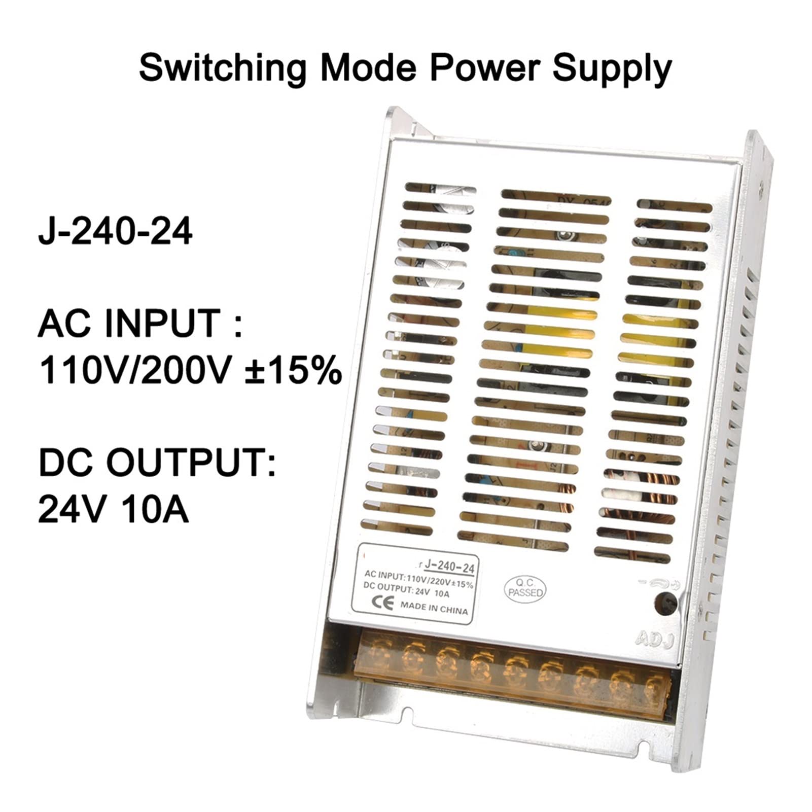 Dianqi J-240-24 24v 10a 240 W Zasilacz Przełączający DOPROWADZIŁO Zasilanie Światła Strip 2 4V 10a 240 W. Transformator 100-240v.