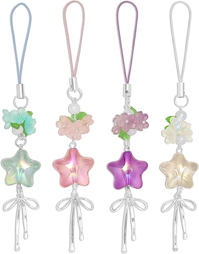 Miniatura 10 de Y2K Cute Phone Charms Set - Aesthetic Cherry,Flower, Butterfly & Star Cell Phone Straps, Kawaii PhoneAccessories for Bag Keychain, AirPods, Camera