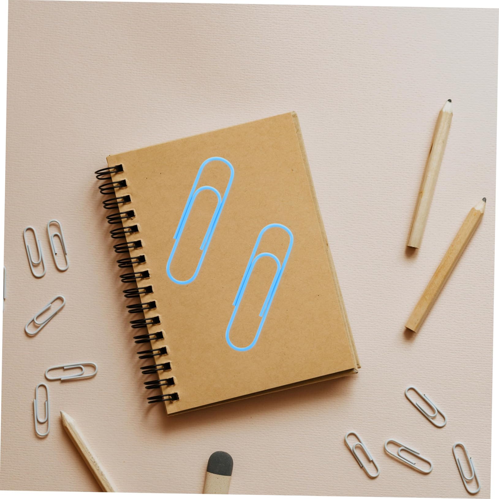 Riesen Papierklammern 100 Stück 10cm aus Metall und Kunststoff | Blau, Sichere Fixierung und Sichtbarkeit, für Papierkram und Dokumentensortierung