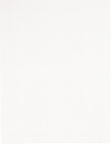 Vaessen Creative Cañamazo Plástico, 7 ct, Hojas de Malla Flexible para Manualidades, Bordado y Punto de Cruz, 2 Unidades, 26x34cm, Transparente