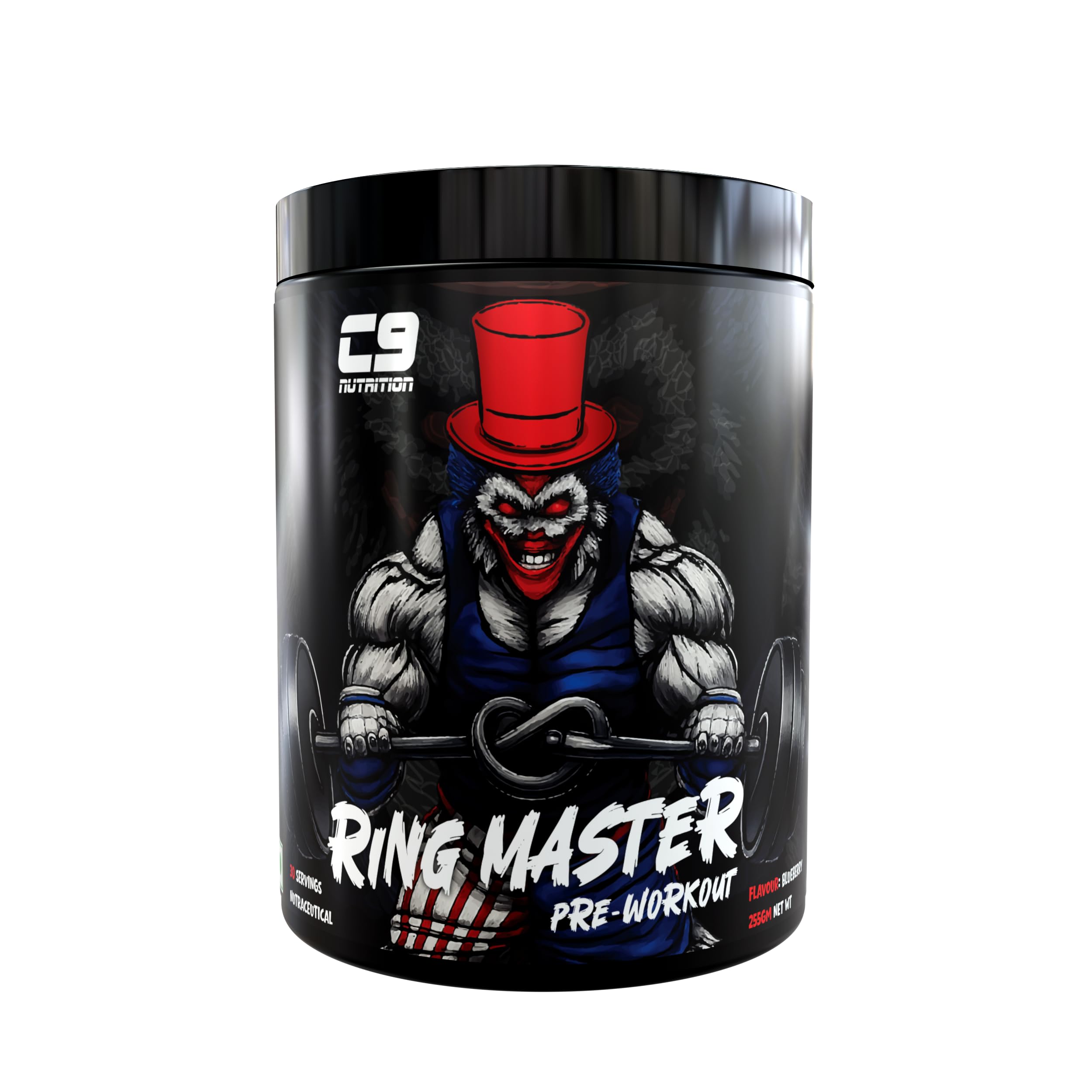 C9 Nutrition Ring Master Pre Workout Powder | 30 Servings | 3000mg Beta Alanine, Citrulline Malate, Taurine & Creatine | High Energy, Pump, Strength & Focus | Pre Workout for Men & Women (255gm, 30 Serving, Blueberry)-image-3