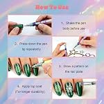YOUKOYI Nail Art Pens, 12 Colors Precision Tip Nail Art Markers Set Easy to Use for Beginners, Vibrant Quick-Dry Paint for DIY Nail Design & Detailed Drawing - Professional Manicure Tools Kit