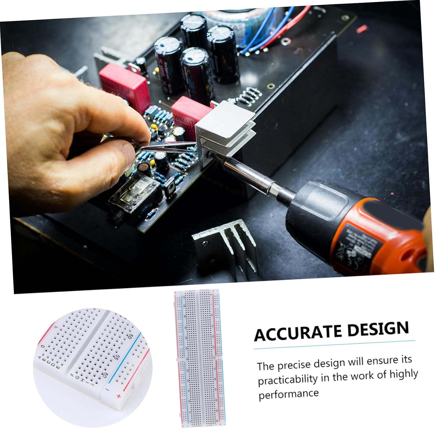 Solderless Plug-in Breadboard Resin Kit 2pcs 830 Points