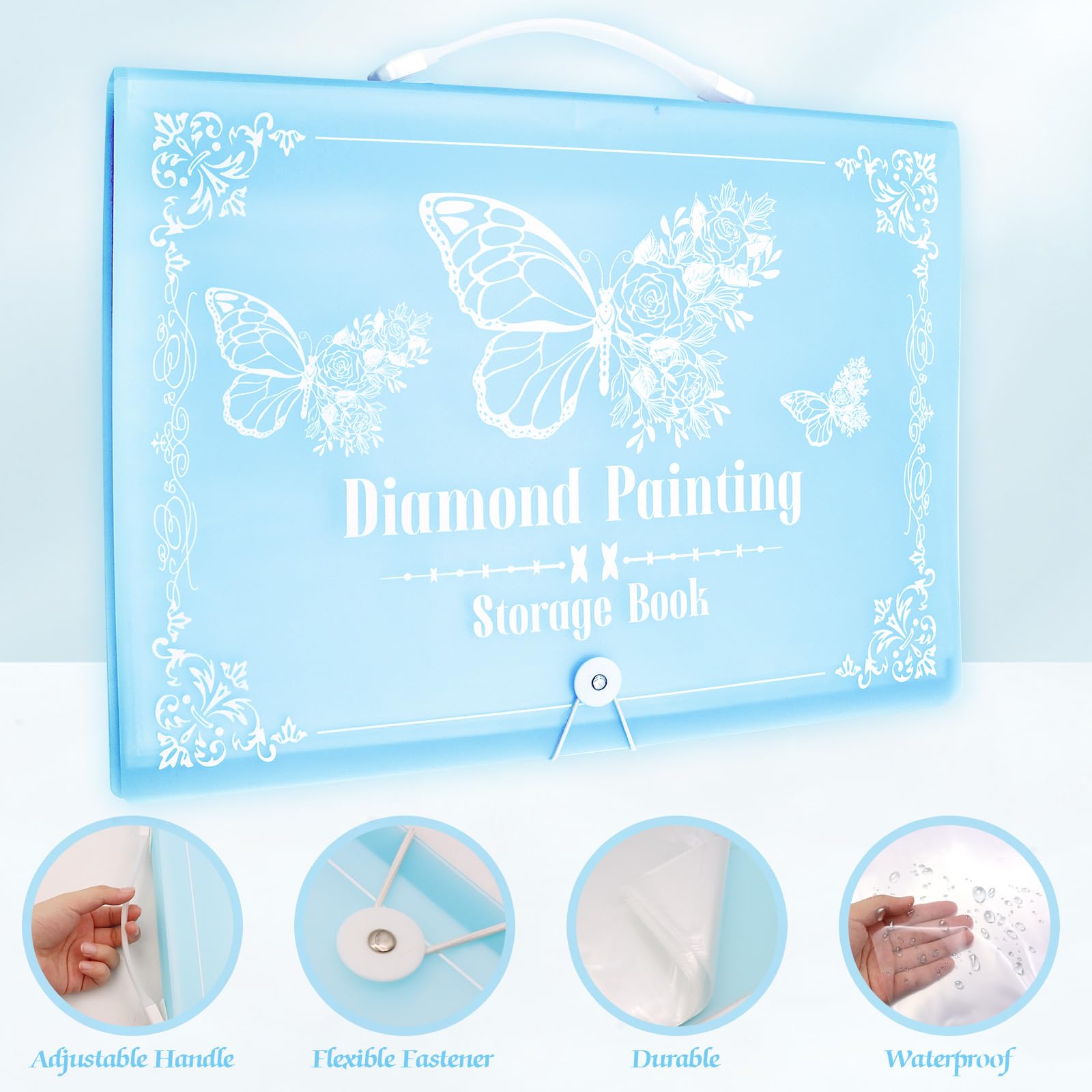SPOKKI Diamond Painting Pictures Album, A3 Diamond Painting Folder for Storage Diamond Painting Pictures with 60 Sheets - Image 3