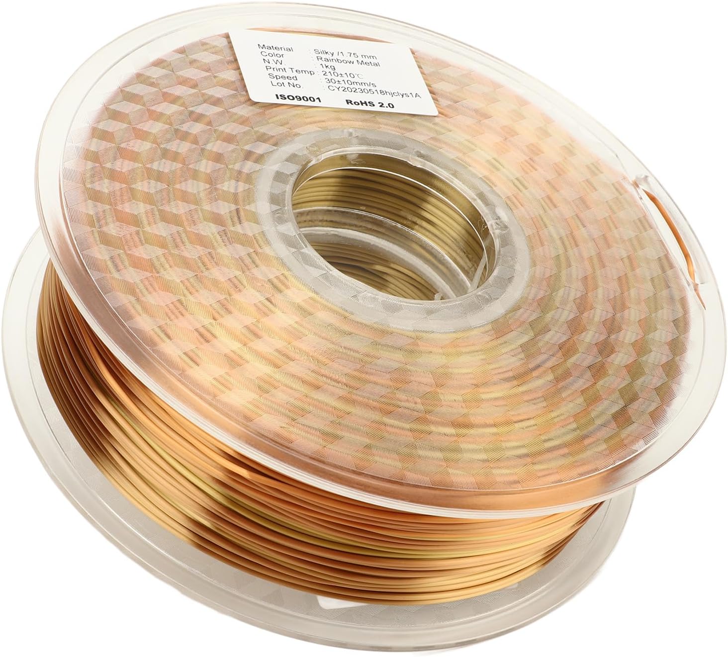 Silk Gradient PLA Filament 175mm., 3D Printer Filament, Quality 3D Printing Consumable with Silk Texture, Neatly Wound PLA Filament for Printing,