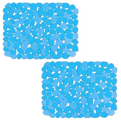 Pebble Sink Mat BliGli PVC Eco-Friendly Kitchen Adjustable Sink Mat Pad Sink Protector ? (Blue)