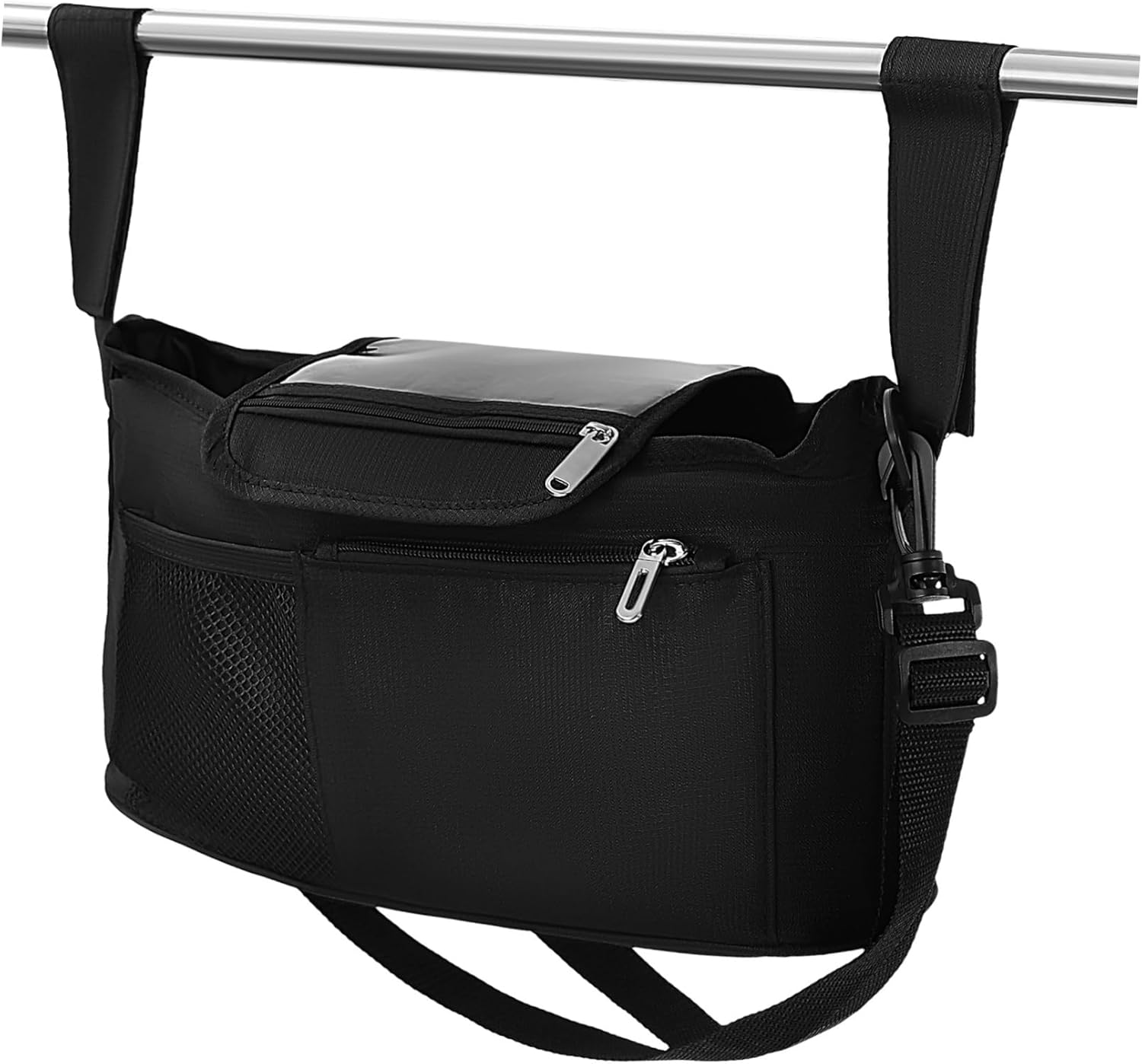 Stroller Caddy Organizer Stroller Storage Attachment Diaper Bag Versatile Strong Construction