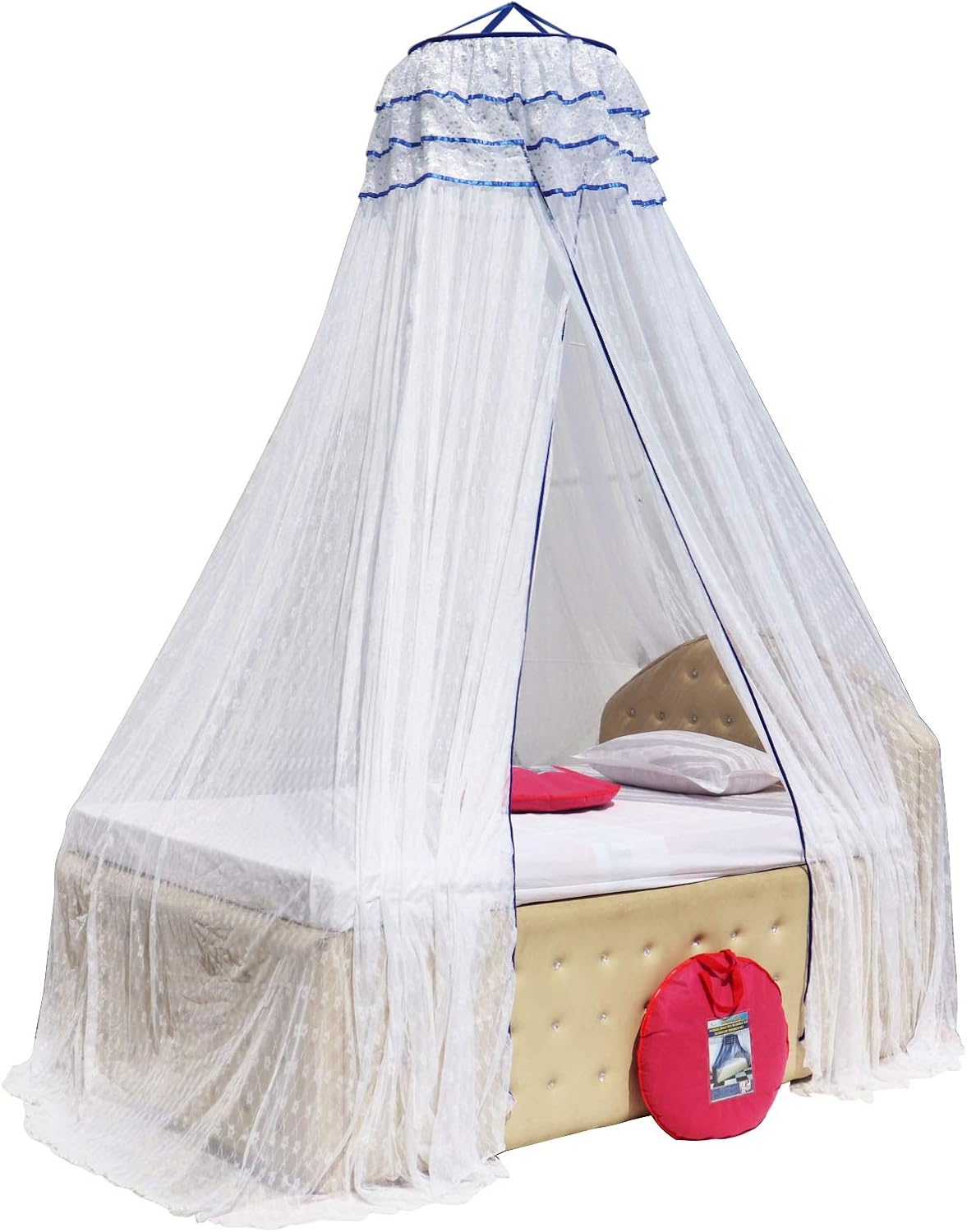 HOMECUTE Embroidery Decorative Canopy with Embroidery Lase