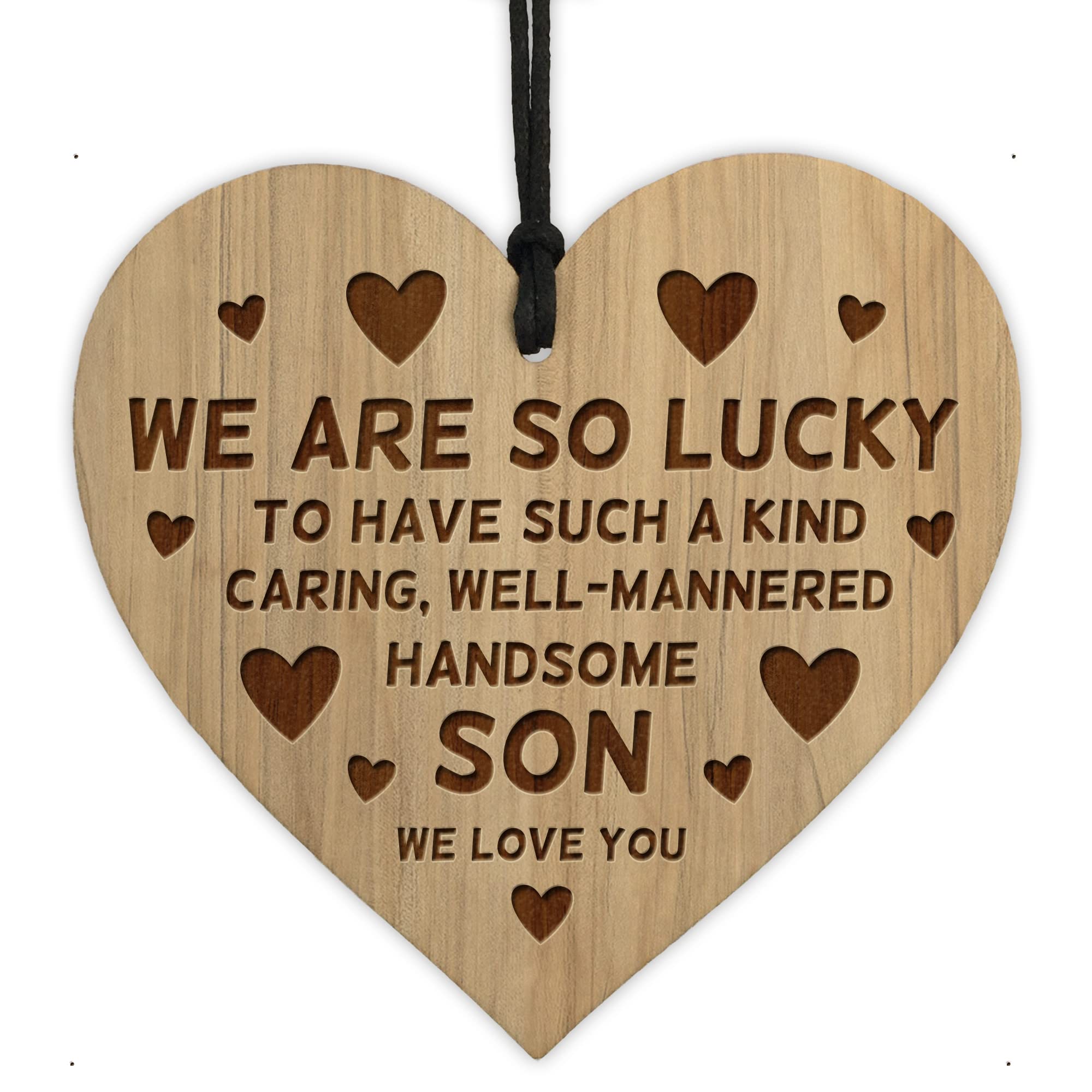 Red Ocean Son Birthday Gifts Engraved Heart Son Christmas Gifts For Him Mum And Dad Gifts