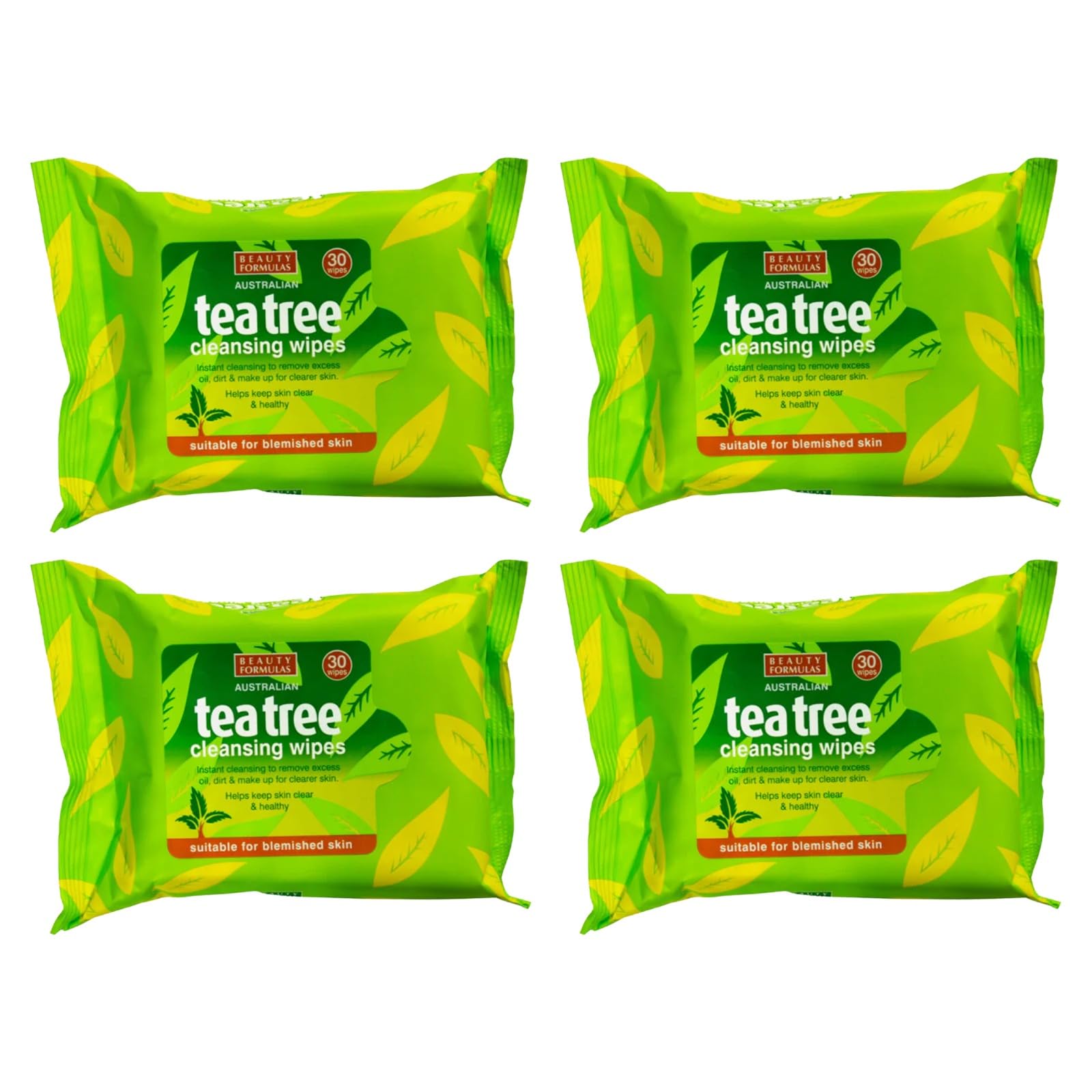 UHR Cleaning Wipes, 25wipes, (Tea Tree, Pack of 4)