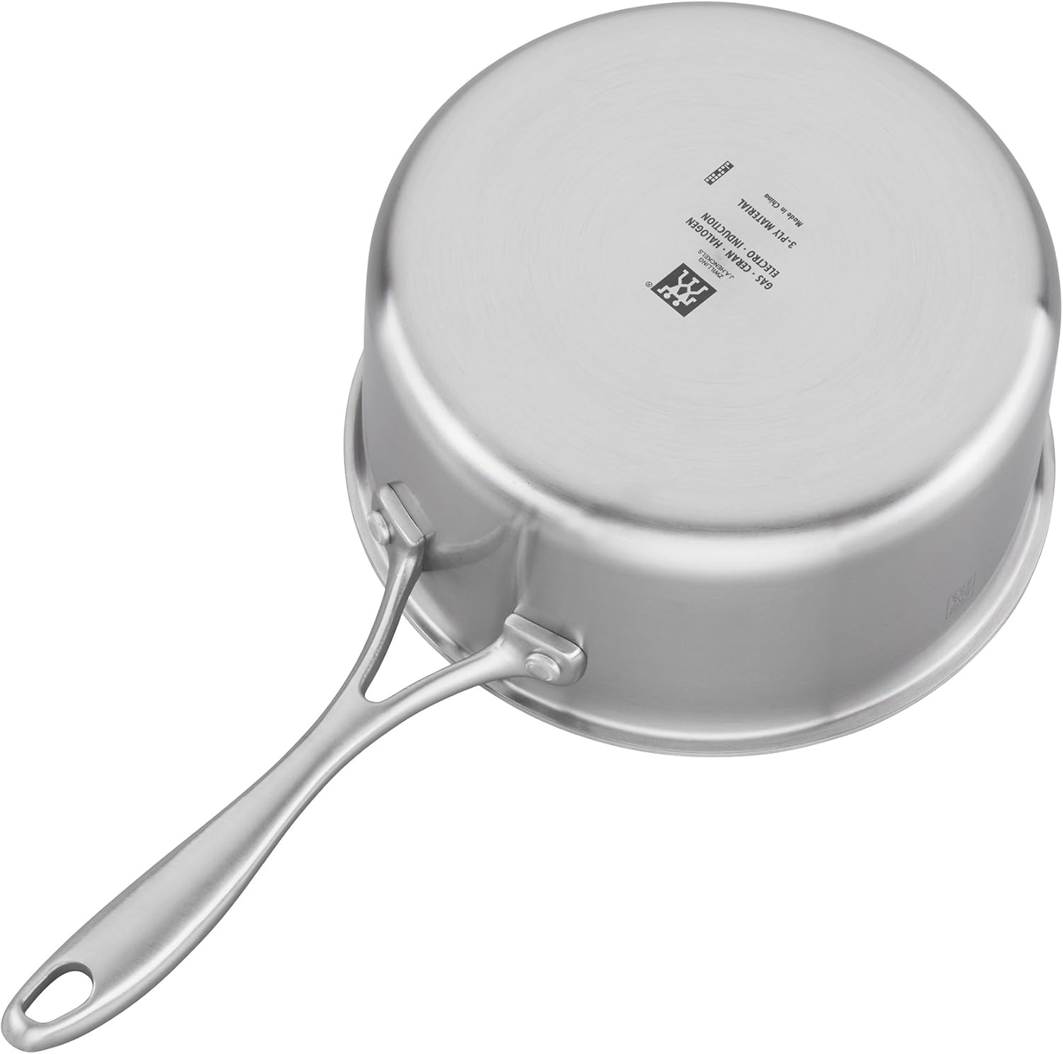 3-Quart Stainless Steel Ceramic Nonstick Saute Pan with Glass Lid