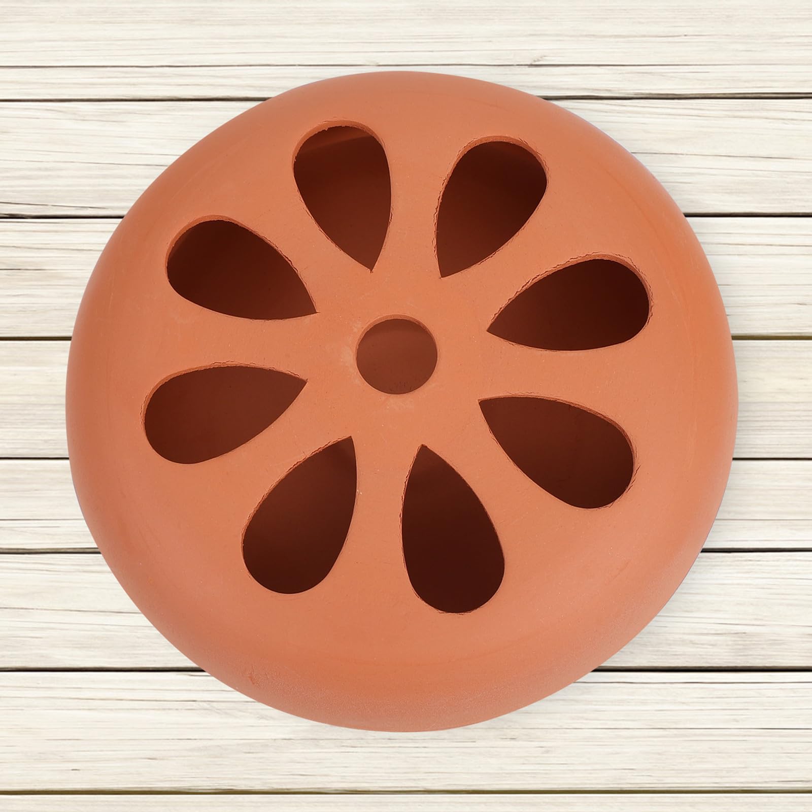 Bruciatore Portatile per Zampironi in Terracotta 2 Pezzi Marrone