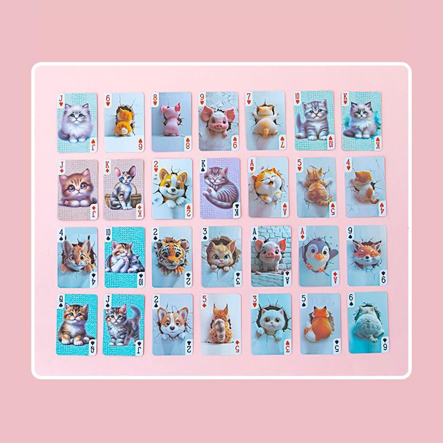 Mini Waterproof Playing Cards - Pocket Poker Deck | Outdoor Travel Party Game Set, Kids Teens Adults Magician Players Collectors Camping Trips Family Gatherings Events Entertainment Gift