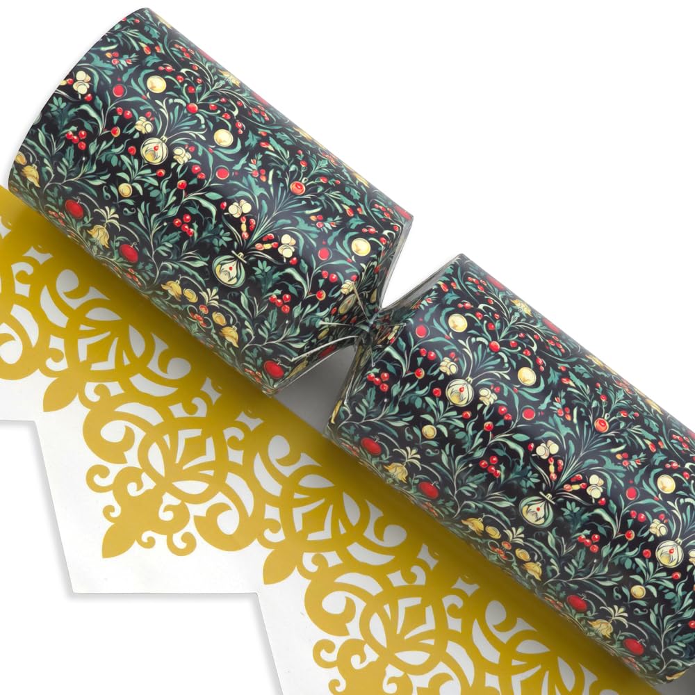 Christmas Baubles | William Morris | Makes 6 Large Eco Crackers with Ribbon