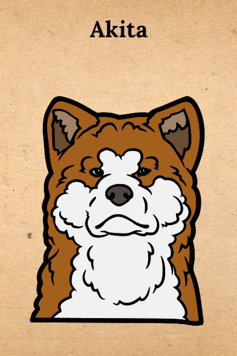 Akita: Lined Notebook 120 Pages