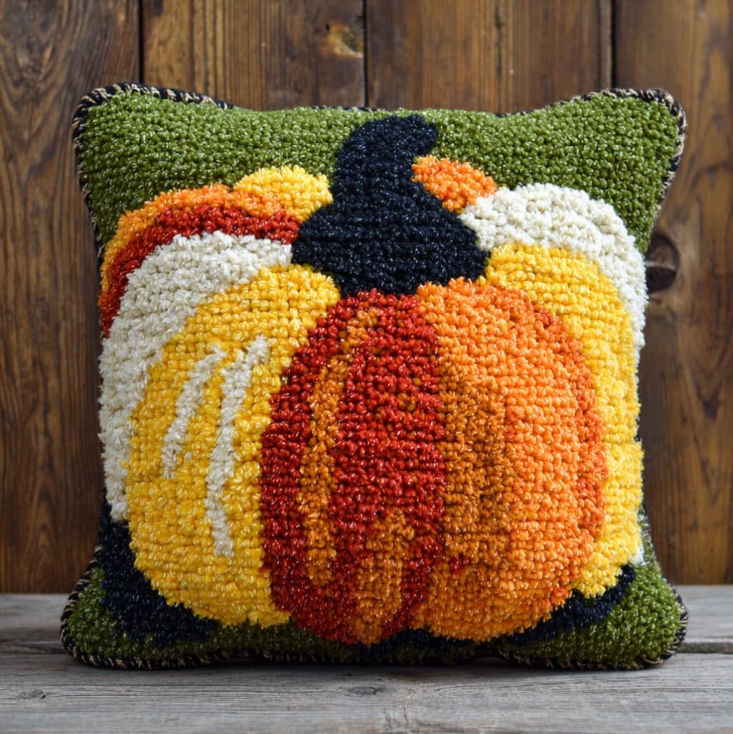 AxiangziK DIY Latch Hook Kits 43x43cm,Pumpkin Pattern