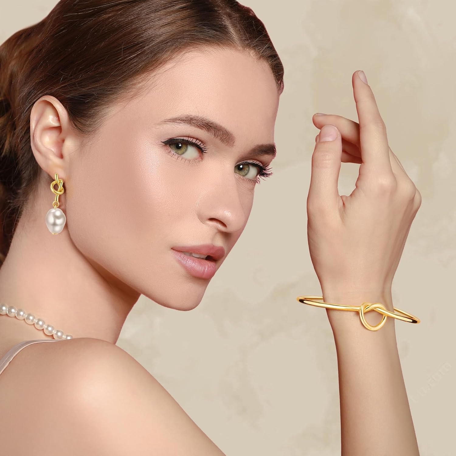 Quelay 24 Pcs Bridesmaid Pearl Jewelry Set of 8 Bridesmaid Bracelet Earrings Jewelry Gift Pouch with Bow Tie I Couldn't Tie The Knot Without You Wedding Bride Shower Supplies - Image 5