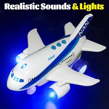 Aeroplane Toys, Electric Airplane Plane Toys for 2 3 Year Old Kids Toddlers