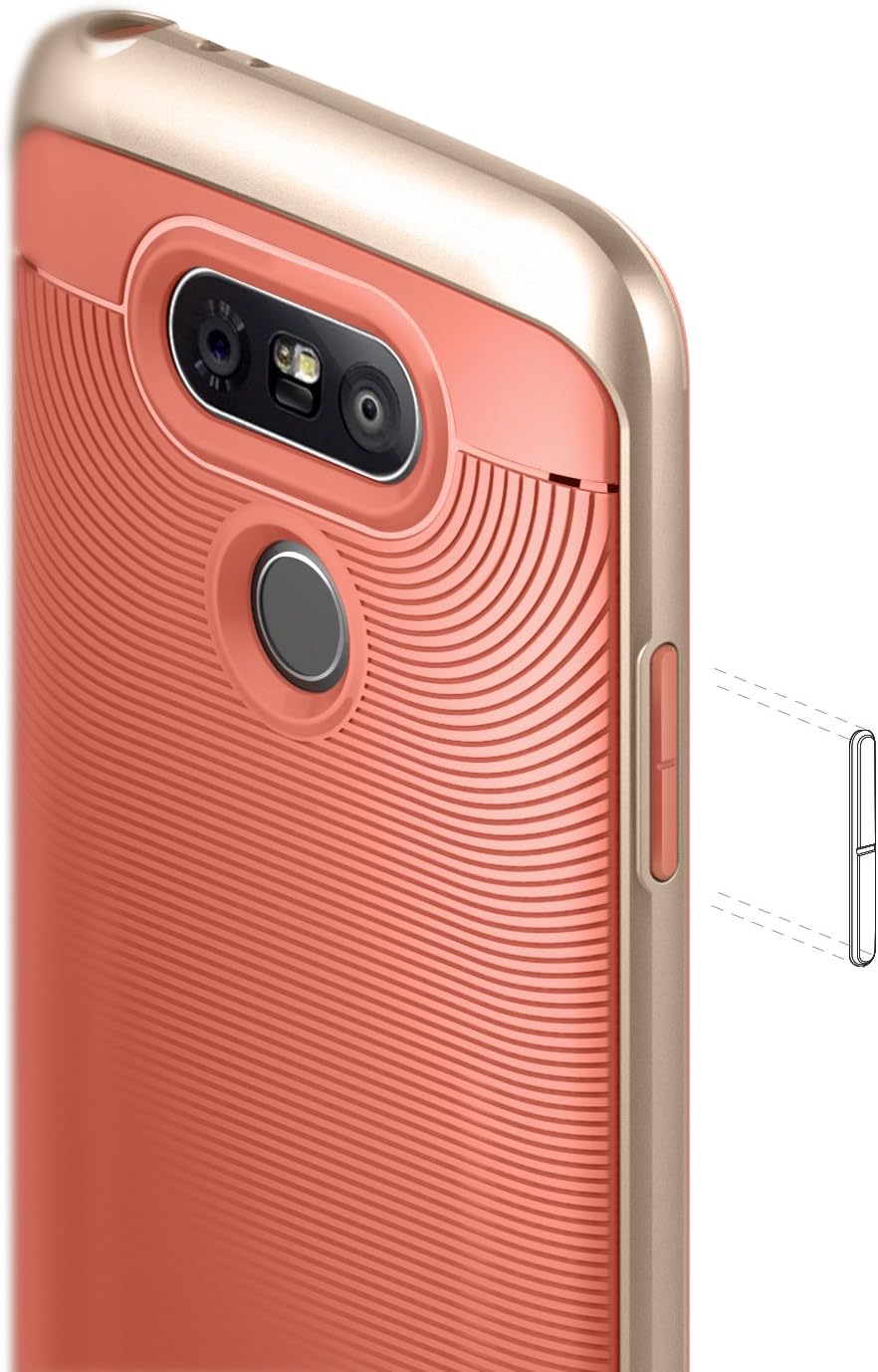 Caseology Wavelength for LG G5 Case (2016) - Stylish Grip Design - Coral Pink