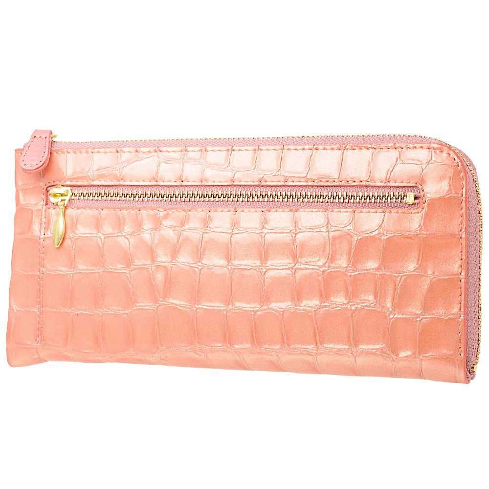 Amazon | 京都 浪速屋 はるべ 長財布 エナメル クロコ型押し L字